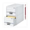 Bankers Box File Boxes, Corrugated Cardboard Body; Steel Frame, 16.75" W, 25.5" D, 11.5" H, Pull Drawer Closure 00722 - alternate 4